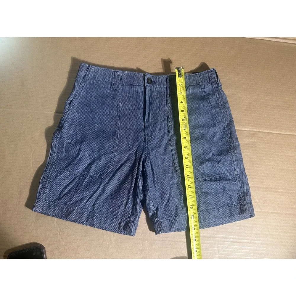 J. Crew 100% Linen Flex Blue Chino Shorts Men's Size 30  |  7 Inseam